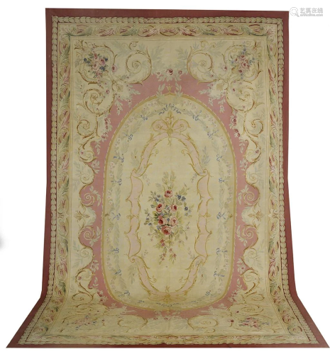 Semi-Antique Aubusson Carpet