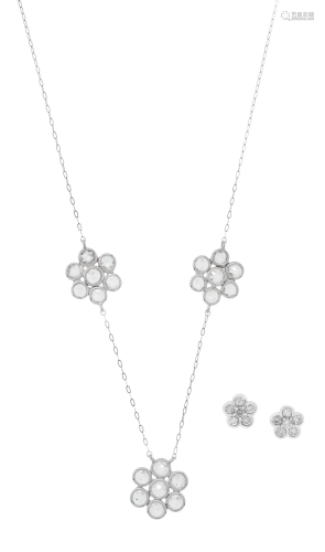 Diamond Necklace and Earrings