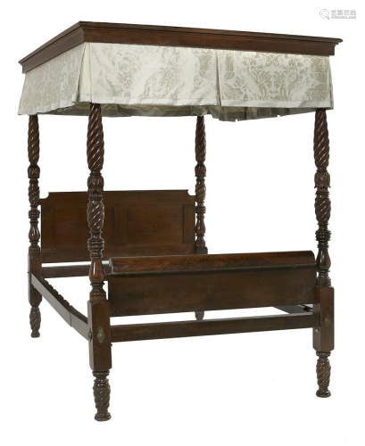 American Late Federal Four-Post Canopy Bed