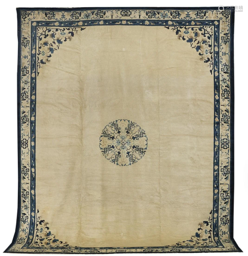 Semi-Antique Chinese Peking Carpet