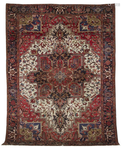 Semi-Antique Serapi Carpet