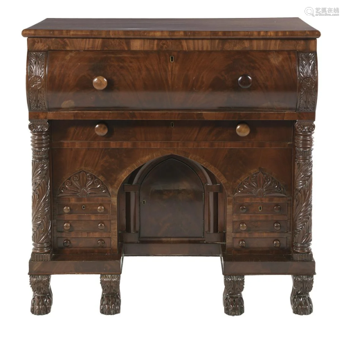 American Late Classical Mahogany Butler's Chest