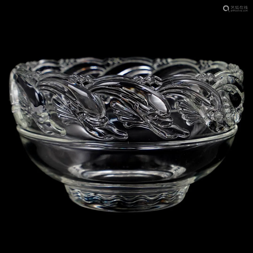 Tiffany Glass Dolphin Bowl