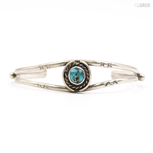 Sterling Silver and Turquoise Cuff Bracelet