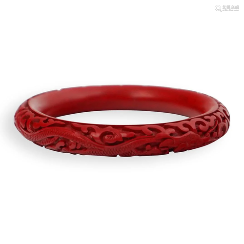 Chinese Cinnabar Bangle