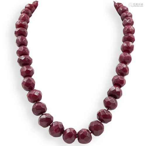 Ruby Beaded Necklace