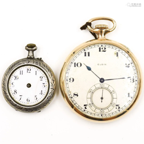 (2 Pc) Gold Filled Pocket Watches