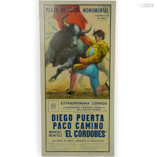 Plaza de Toros Monumental Bullfighting Poster