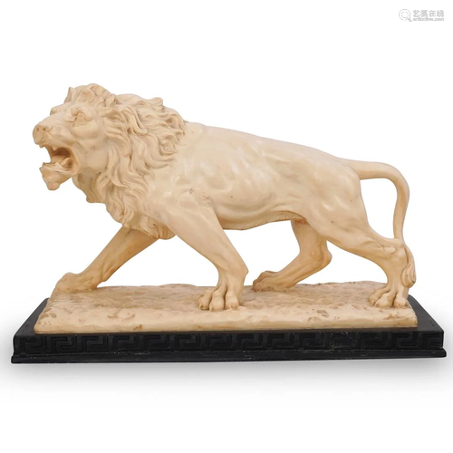 A. Santini Lion Marble Composite Statue