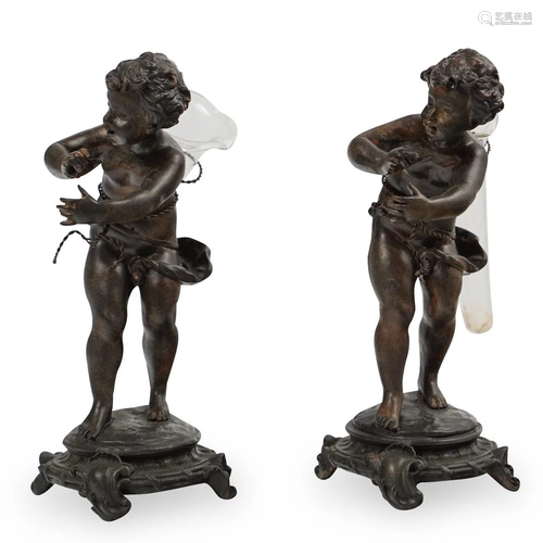 Pair of Cherub Statues