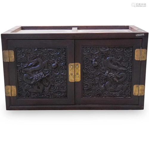 Chinese Carved Wood Cabinet