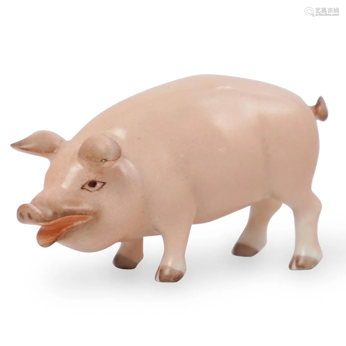 Herend Porcelain Pig Figurine