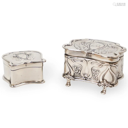 (2 Pc) English Silver Boxes