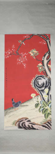 Qing dynasty Ma yuanyu's flower and bird painting