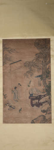 Qing dynasty Jin biaoting's figure painting
