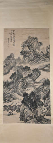 Qing dynasty Li rihua's landscape painting
