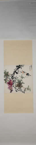 Modern Zhang dazhuang's flower and bird painting