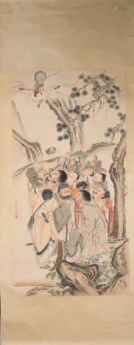 Ming dynasty You qiu's figure painting