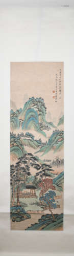 Qing dynasty Zhang zongcang's landscape painting