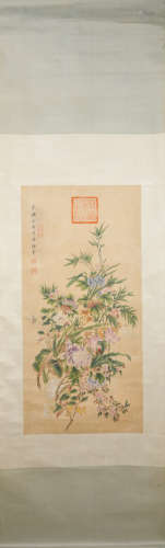 Qing dynasty Empress Dowager Cixi's flower painting