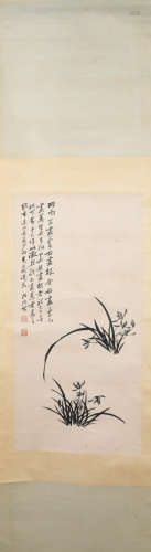 Qing dynasty Zheng banqiao's orchid painting