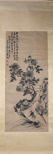 Qing dynasty Li shan's flower painting