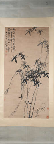 Qing dynasty Zheng banqiao's bamboo painting