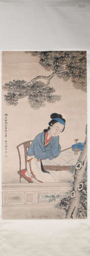 Qing dynasty Yu ji's figure painting