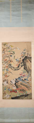 Ming dynasty Lv ji's flower and bird painting