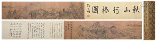 Qing dynasty Wang yuanqi's landscape hand scroll