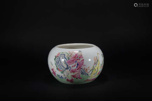 Qing dynasty pastel flower writing-brush washer