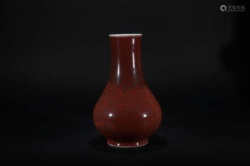 Blue and red glaze stippling goblet