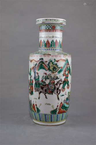 A Famille Rose Porcelain 'Bangchui' Vase