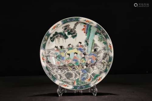 A Chinese Famille Verte Porcelain Plate