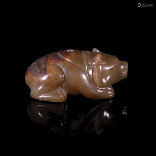 A Chinese 'Bear' Jade Ornament