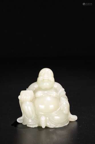 A Chinese Hetian Jade Maitreya Buddha Ornament