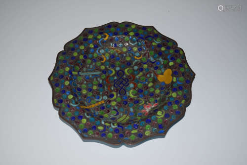 A Chinese Enamel Plate