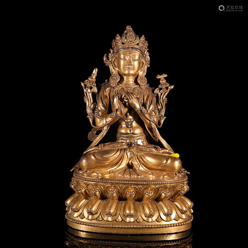 A Bronze Statue of Manjushri