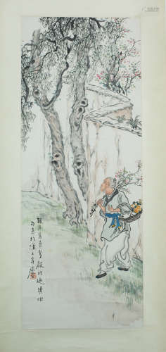 A Chinese Figure Painting, Qian Shoutie Mark