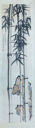 A Chinese Bamboo Painting, Xu Beihong Mark