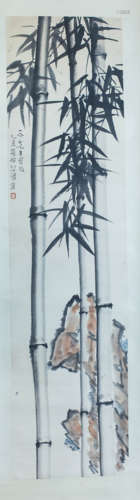 A Chinese Bamboo Painting, Xu Beihong Mark