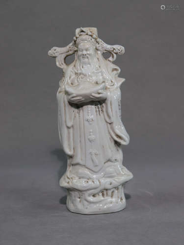 A Dehua Ware Porcelain Statue of The God of Wealth