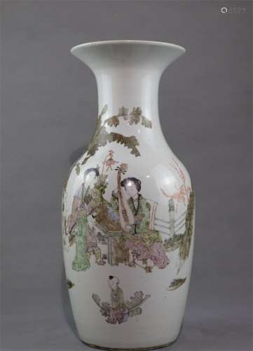 A Light-crimson Glazed Porcelain Vase