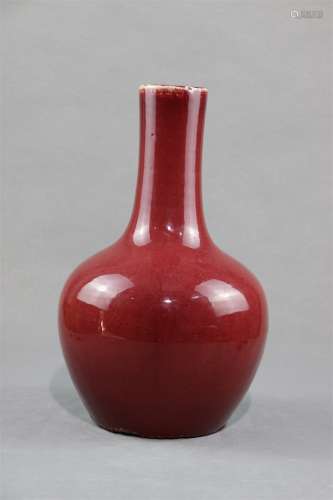 A Red Glazed Globular Vase