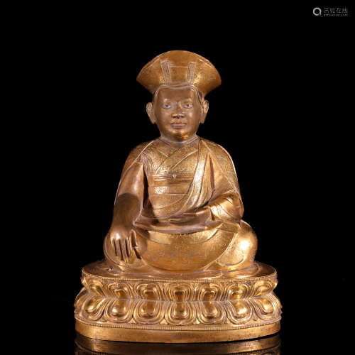 A Bronze Statue of Guru Buddha