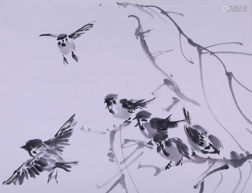 A Chinese Bird-and-Flower Painting, Huangzhou Mark