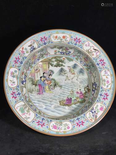 A Famille Rose Porcelain Plate