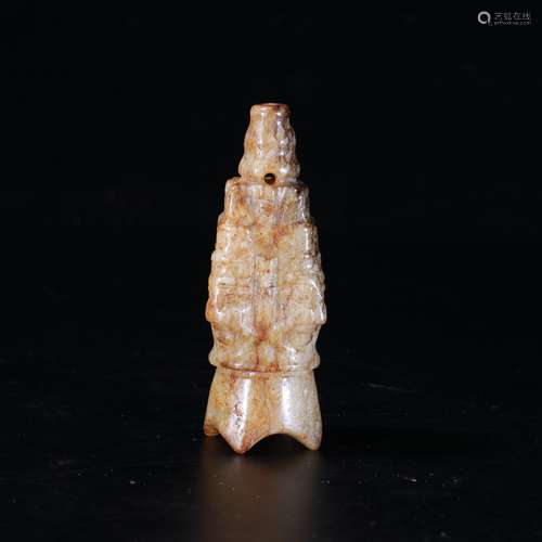 A Chinese 'Tower' Jade Ornament