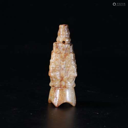 A Chinese 'Tower' Jade Ornament