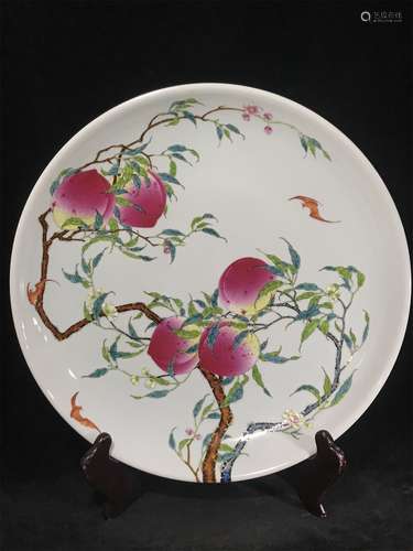 A Famille Rose Porcelain Plate